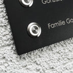 Metzler Türklingel Zweifamilienhaus Anthrazit Gravur + LED-Taster | Stella M2