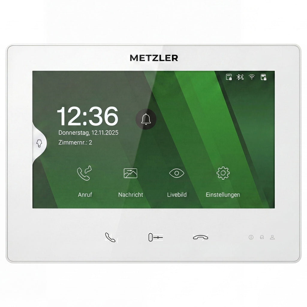 Metzler Innenstation XDM10 | 7 Zoll Touchscreen | 2-Draht-BUS | Weiß