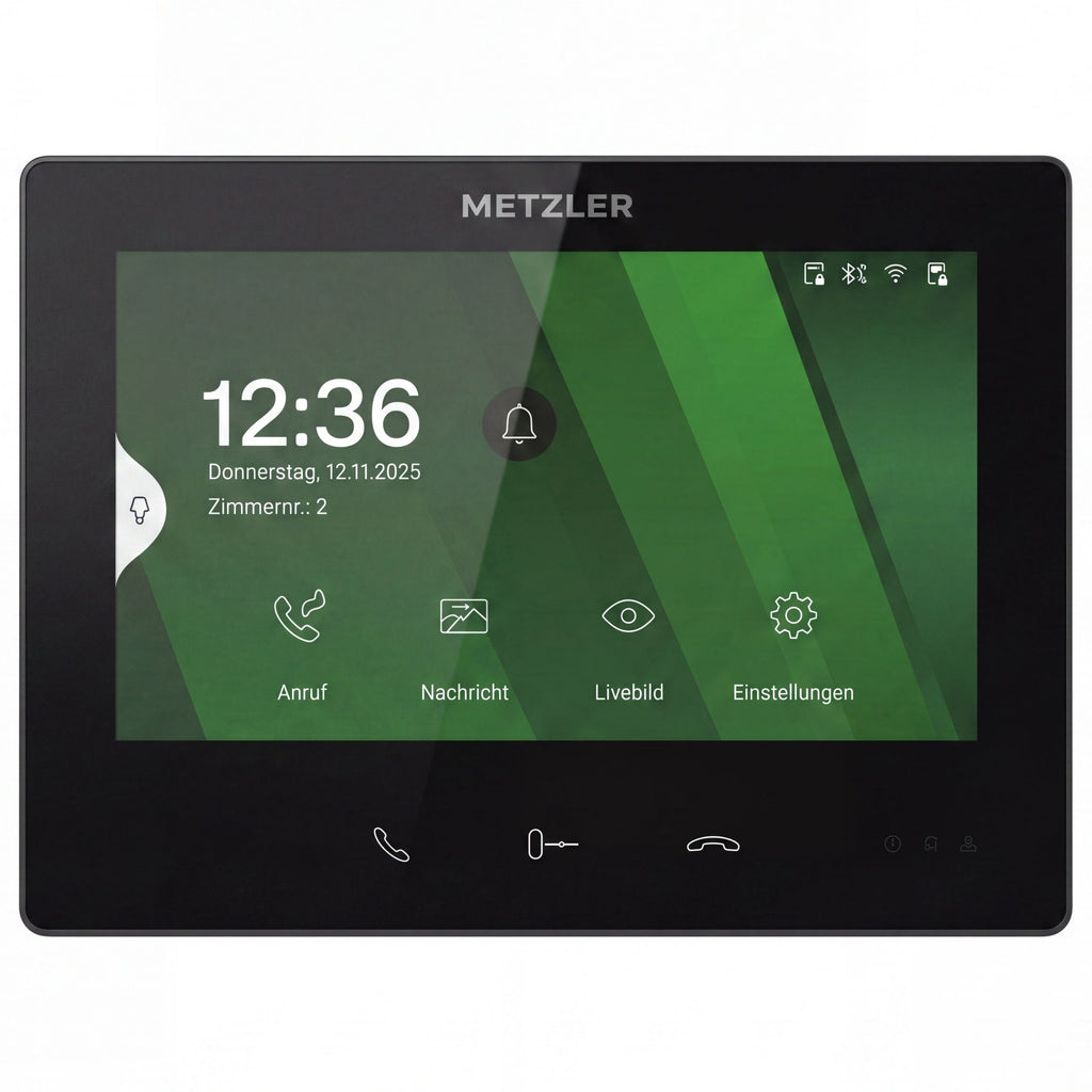 Metzler Innenstation XDM10 | 7 Zoll Touchscreen | 2-Draht-BUS | Schwarz