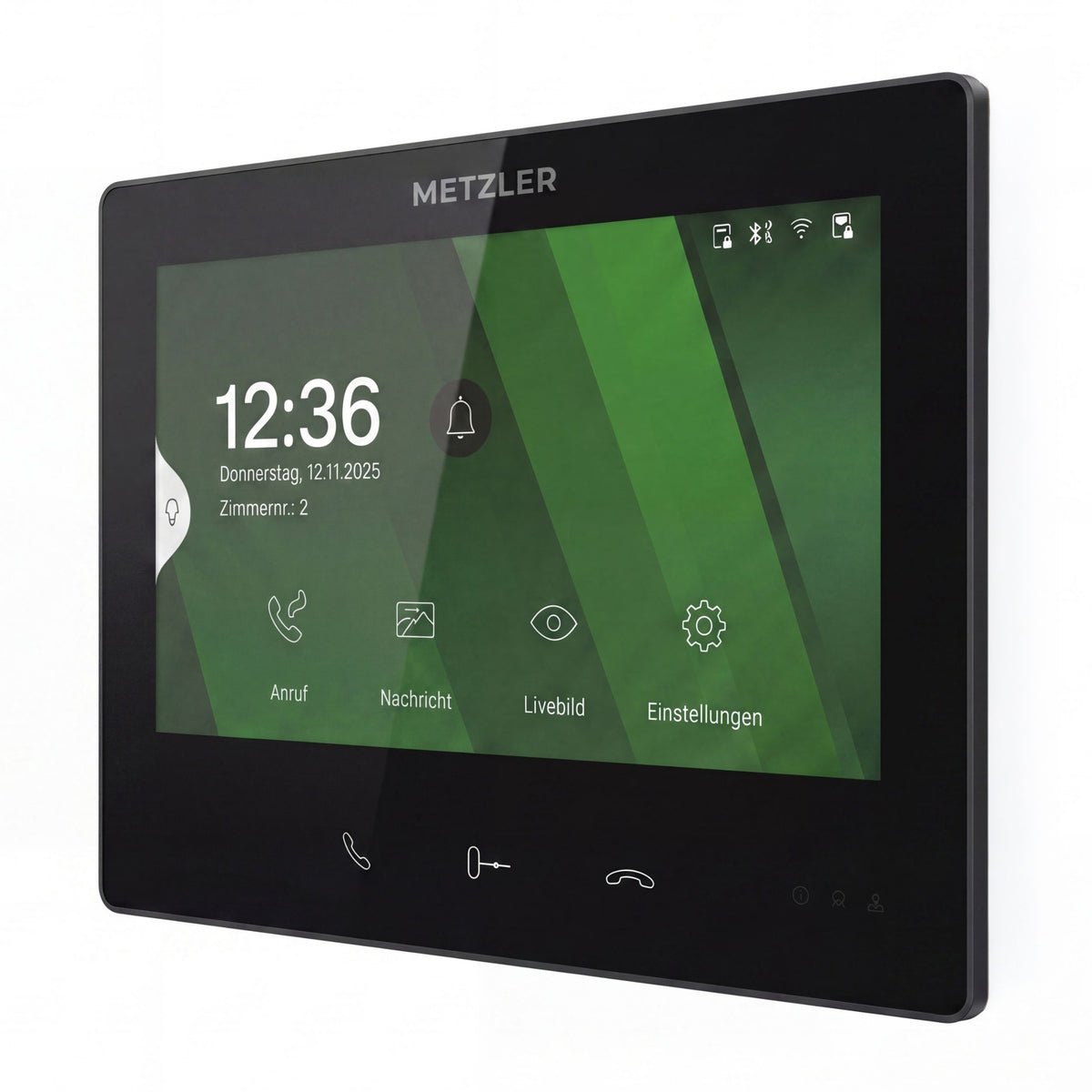 Metzler Innenstation XDM10 | 7 Zoll Touchscreen | 2-Draht-BUS | Schwarz