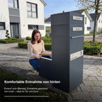 Metzler Paketbox mit Briefkasten | Entnahme auf der Rückseite | personalisiert mit Gravur | Zivo 2