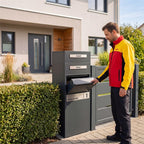 Metzler Paketbox mit Briefkasten | Entnahme auf der Rückseite | personalisiert mit Gravur | Zivo 2