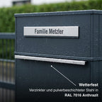 Metzler Paketbox mit Briefkasten | Entnahme auf der Rückseite | personalisiert mit Gravur | Zivo 2