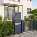 Metzler Paketbox mit Briefkasten | Entnahme auf der Rückseite | personalisiert mit Gravur | Zivo 2