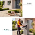 Metzler Paketbox mit Briefkasten | Entnahme auf der Rückseite | personalisiert mit Gravur | Zivo 2