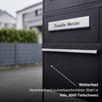 Metzler Paketbox mit Briefkasten | Entnahme auf der Rückseite | personalisiert mit Gravur | Zivo 2