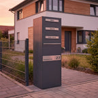 Metzler Paketbox mit Briefkasten | Entnahme auf der Rückseite | personalisiert mit Gravur | Zivo 2