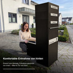 Metzler Paketbox mit Briefkasten | Entnahme auf der Rückseite | personalisiert mit Gravur | Zivo 2