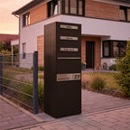 Metzler Paketbox mit Briefkasten | Entnahme auf der Rückseite | personalisiert mit Gravur | Zivo 2