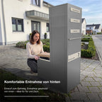 Metzler Paketbox mit Briefkasten | Entnahme auf der Rückseite | personalisiert mit Gravur | Zivo 2