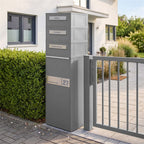 Metzler Paketbox mit Briefkasten | Entnahme auf der Rückseite | personalisiert mit Gravur | Zivo 2
