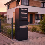 Metzler Paketbox mit Briefkasten | Entnahme auf der Rückseite | personalisiert mit Gravur | Zivo 2