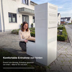 Metzler Paketbox mit Briefkasten | Entnahme auf der Rückseite | personalisiert mit Gravur | Zivo 2