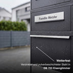 Metzler Paketbox mit Briefkasten | Entnahme auf der Rückseite | personalisiert mit Gravur | Zivo 2
