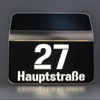 Solar-Hausnummer von Steinel | Schwarz | Dämmerungssensor