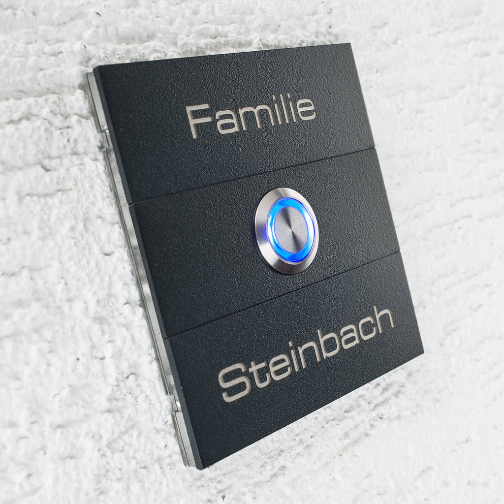 Namensschild in Anthrazit aus der Magneto-Serie