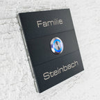 Namensschild in Anthrazit aus der Magneto-Serie