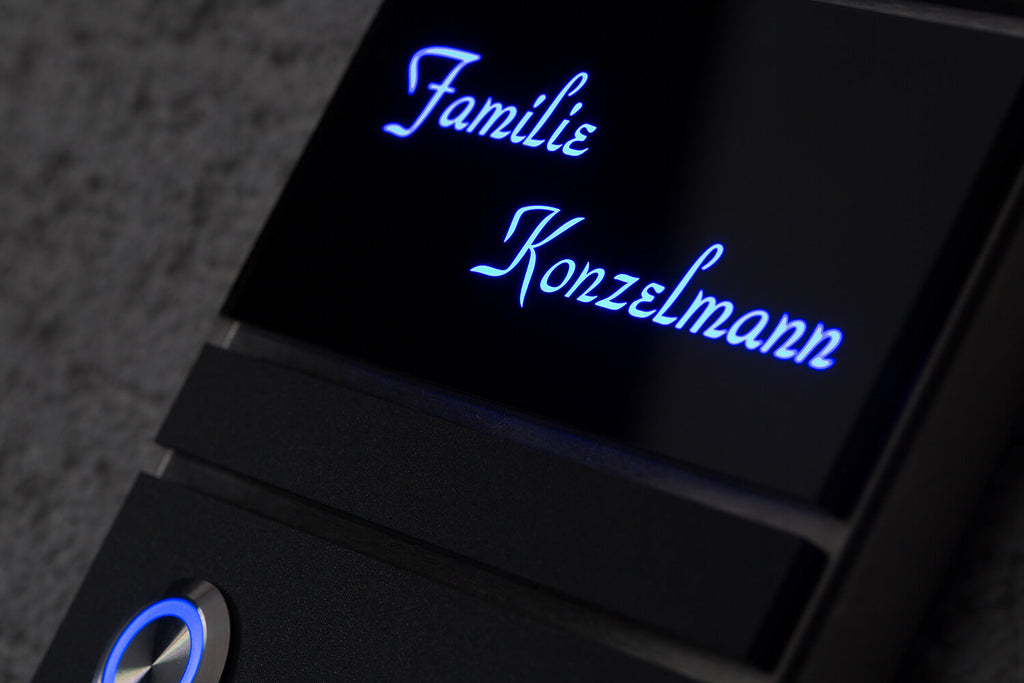 Anthrazit LED Türklingel aus Edelstahl Grey-Edition