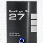 Metzler Design Klingelschild Edelstahl Schwarz Gravur | Talos
