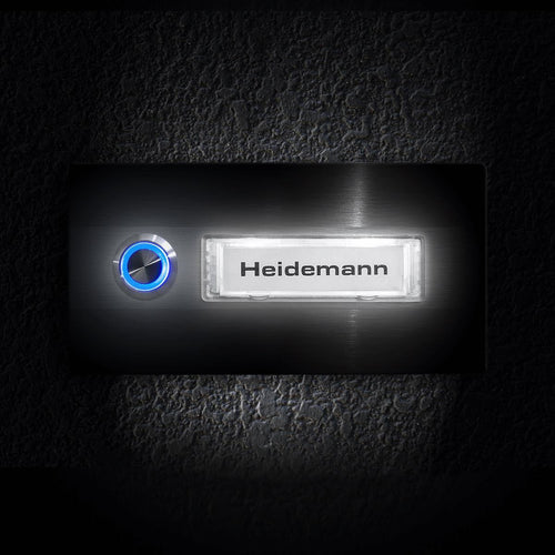 Kopie von LED Türklingel aus Edelstahl mit Namensschild von Renz