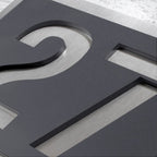 Metzler Hausnummernschild aus Edelstahl Anthrazitgrau RAL 7016