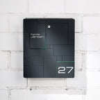 Metzler Briefkasten Anthrazit Edelstahl V4A Gravur optional | 02