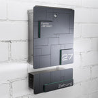 Metzler Standbriefkasten Anthrazit Edelstahl Gravur optional | 02