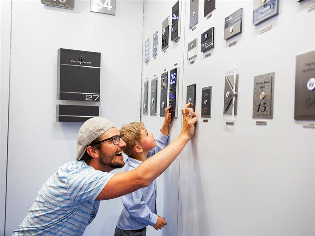 Anthrazit LED Türklingel aus Edelstahl Grey-Edition