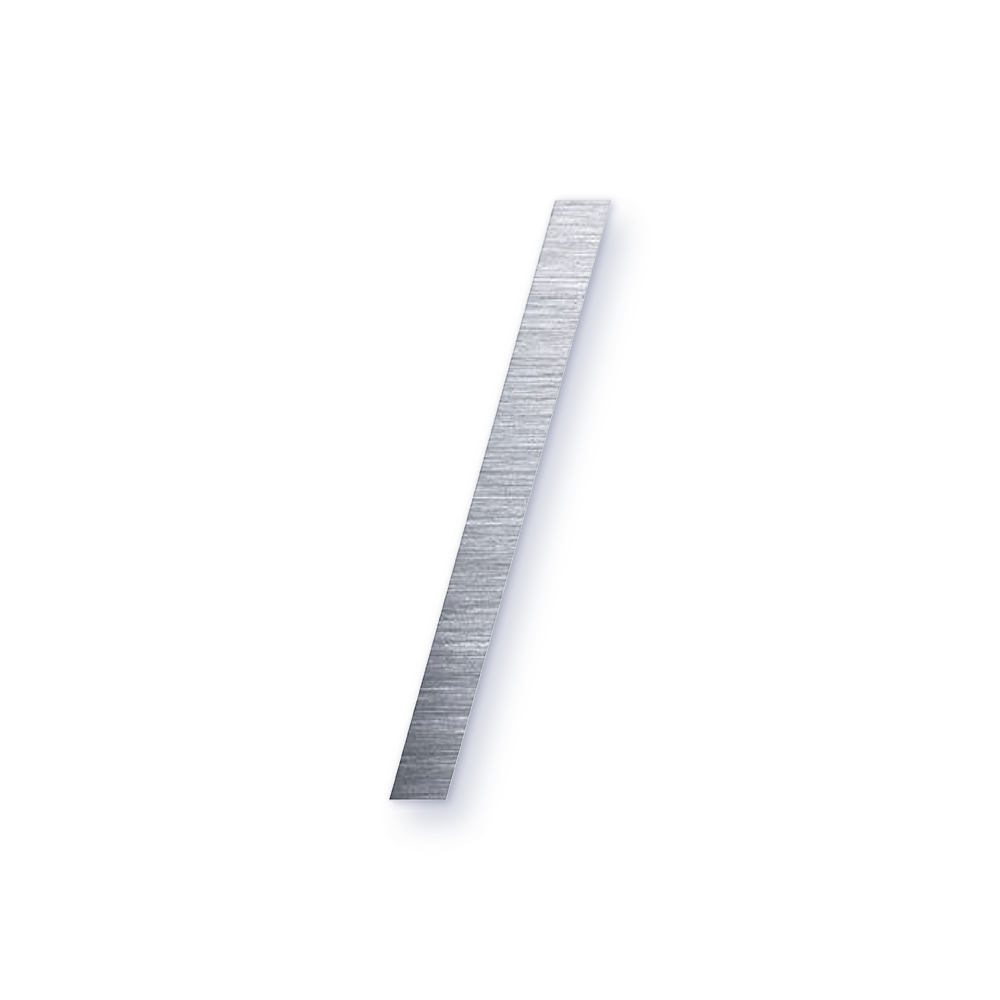 Metzler Hausnummer | Edelstahl grob geschliffen | Arial | Höhe 7,5 - 14 cm