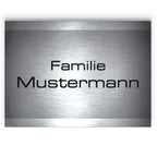 Namensschild mit Gravur aus Edelstahl 110x80mm