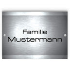 Namensschild mit Gravur aus Edelstahl 110x80mm