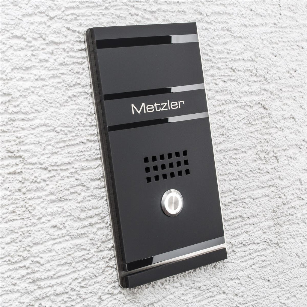 Anthrazit Edelstahl-Türklingel M01