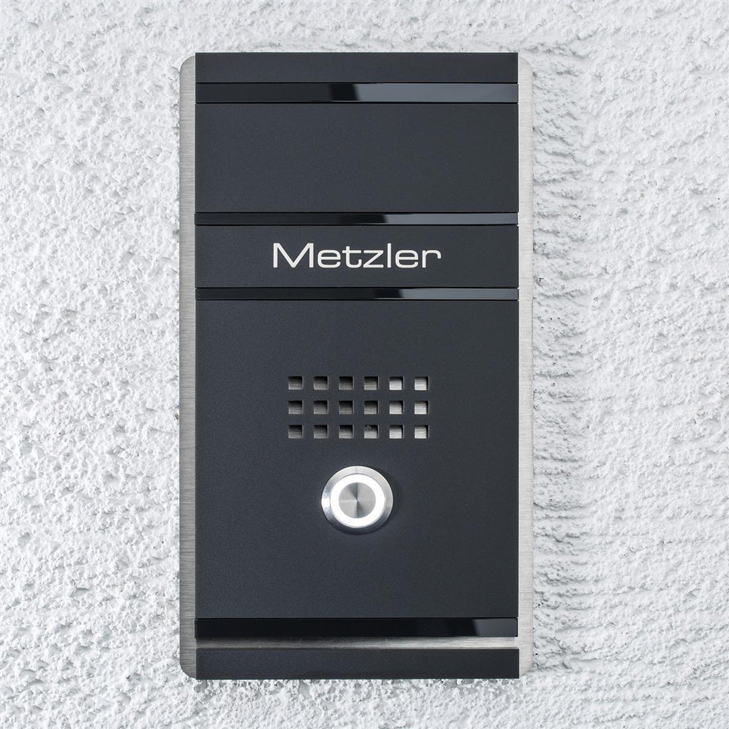 Anthrazit Edelstahl-Türklingel M01