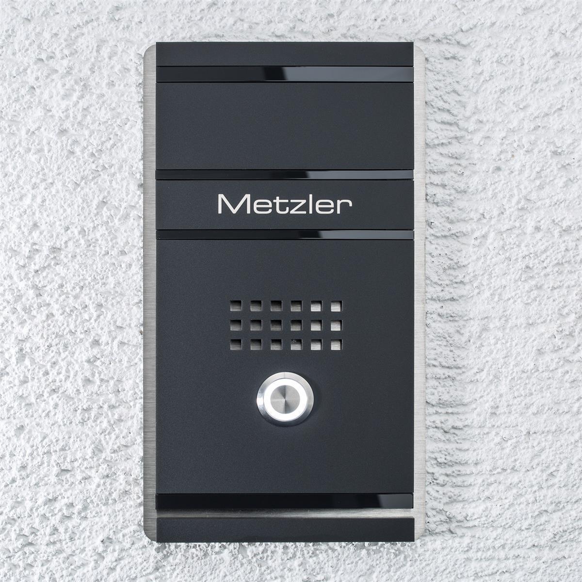 Anthrazit Edelstahl-Türklingel M01