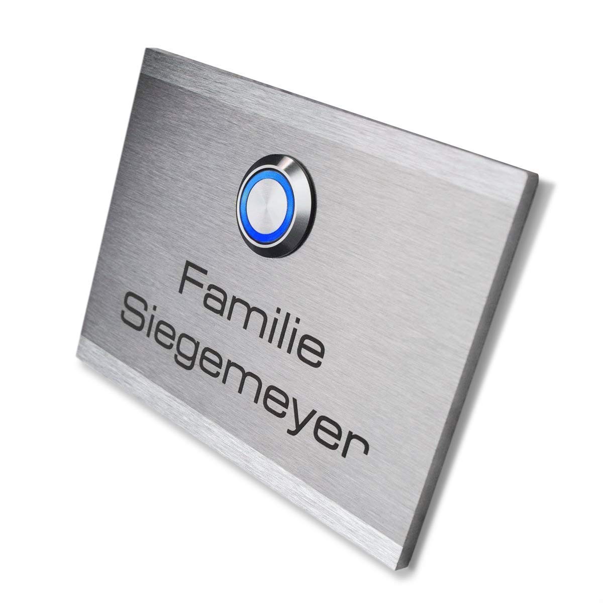 Metzler Türklingel Edelstahl Klingeltaster LED optional wählbare Größen Modell Heidi