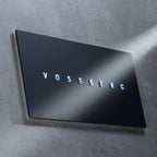 LED-Firmenschild in Anthrazit mit 3D-Profilbuchstaben