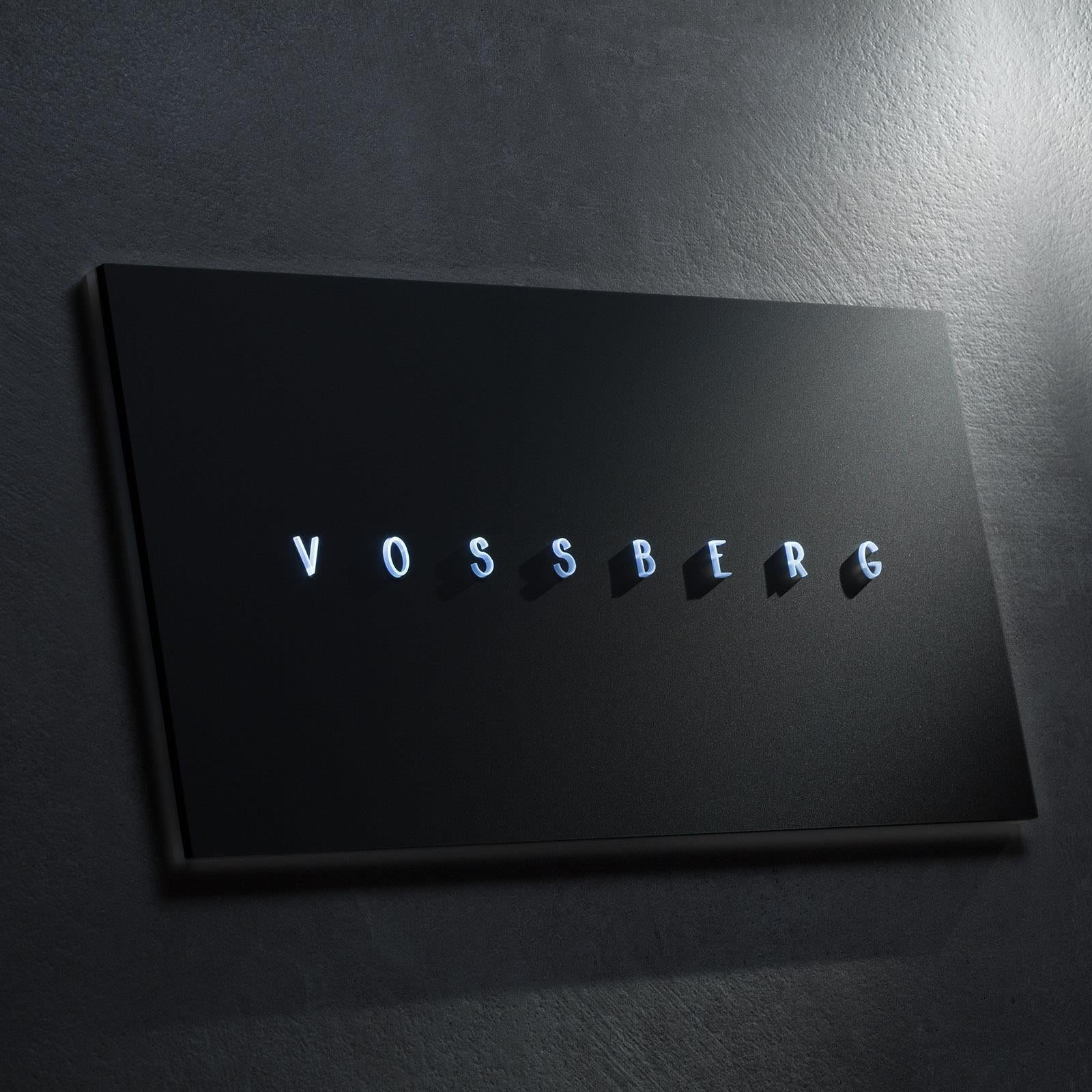 LED-Schild Anthrazit RAL7016 mit Edelstahl 3D-Profilbuchstaben