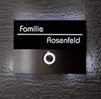 Metzler Türklingel aus Edelstahl LED-3D-Namensschild | Sora