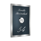Metzler Klingelschild Edelstahl Anthrazit Gravur + LED-Taster | Decker