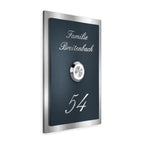 Metzler Klingelschild Edelstahl Anthrazit Gravur + LED-Taster | Decker
