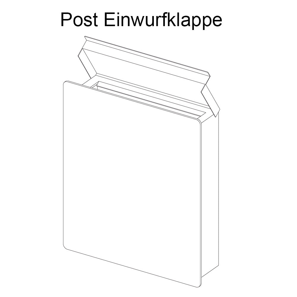 Metzler Briefkasten Weiß Edelstahl V4A Gravur + Zeitungsfach optional | 01