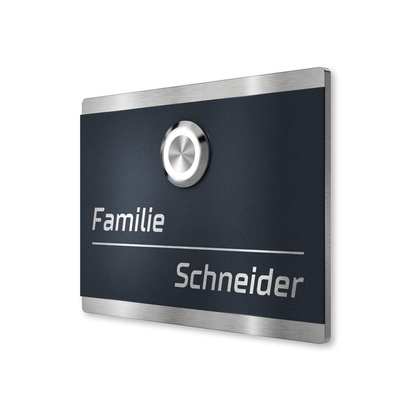 Anthrazit LED-Türklingel Haustürklingel aus Edelstahl
