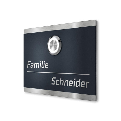 Anthrazit LED-Türklingel Haustürklingel aus Edelstahl