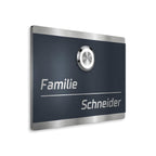 Anthrazit LED-Türklingel Haustürklingel aus Edelstahl