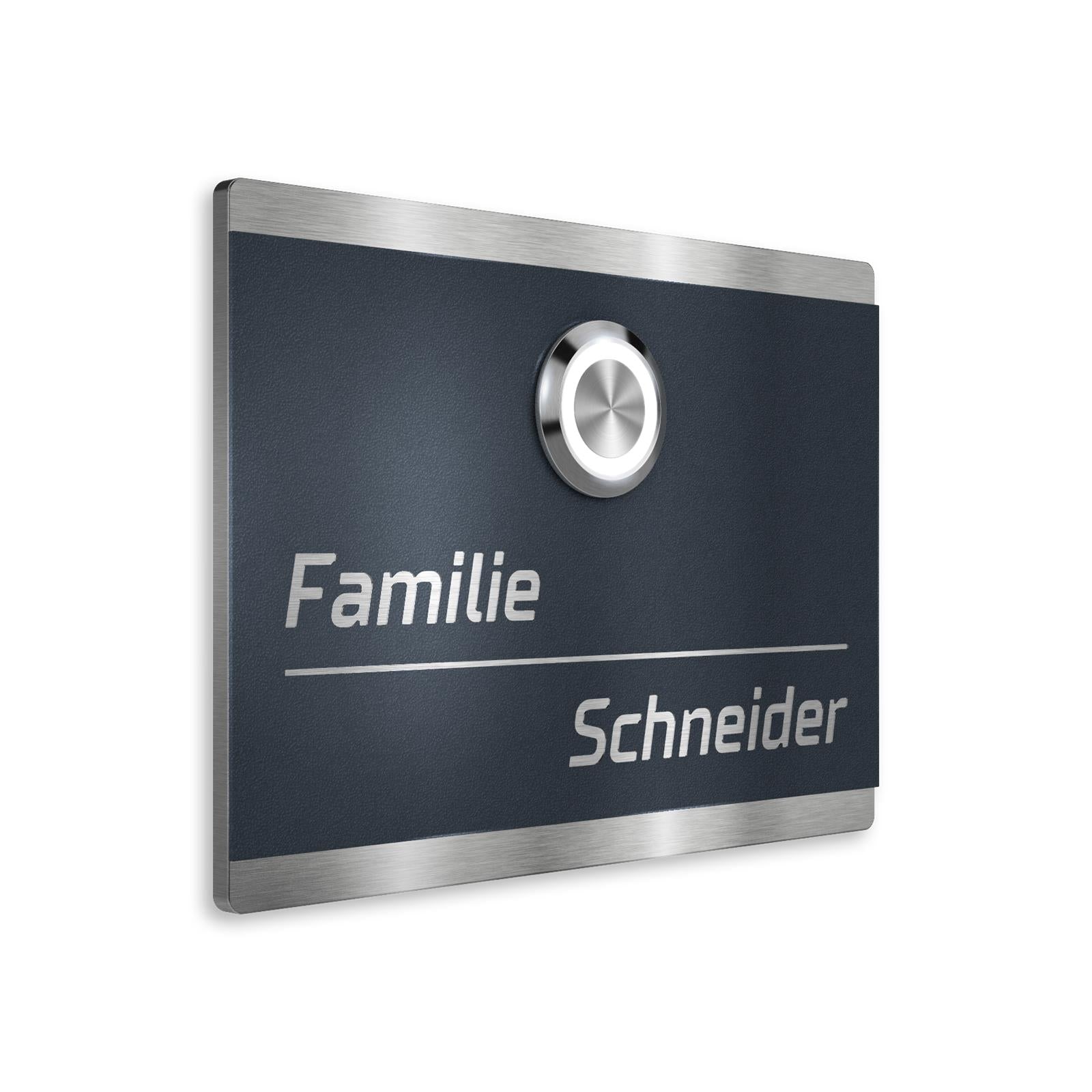 Anthrazit LED-Türklingel Haustürklingel aus Edelstahl
