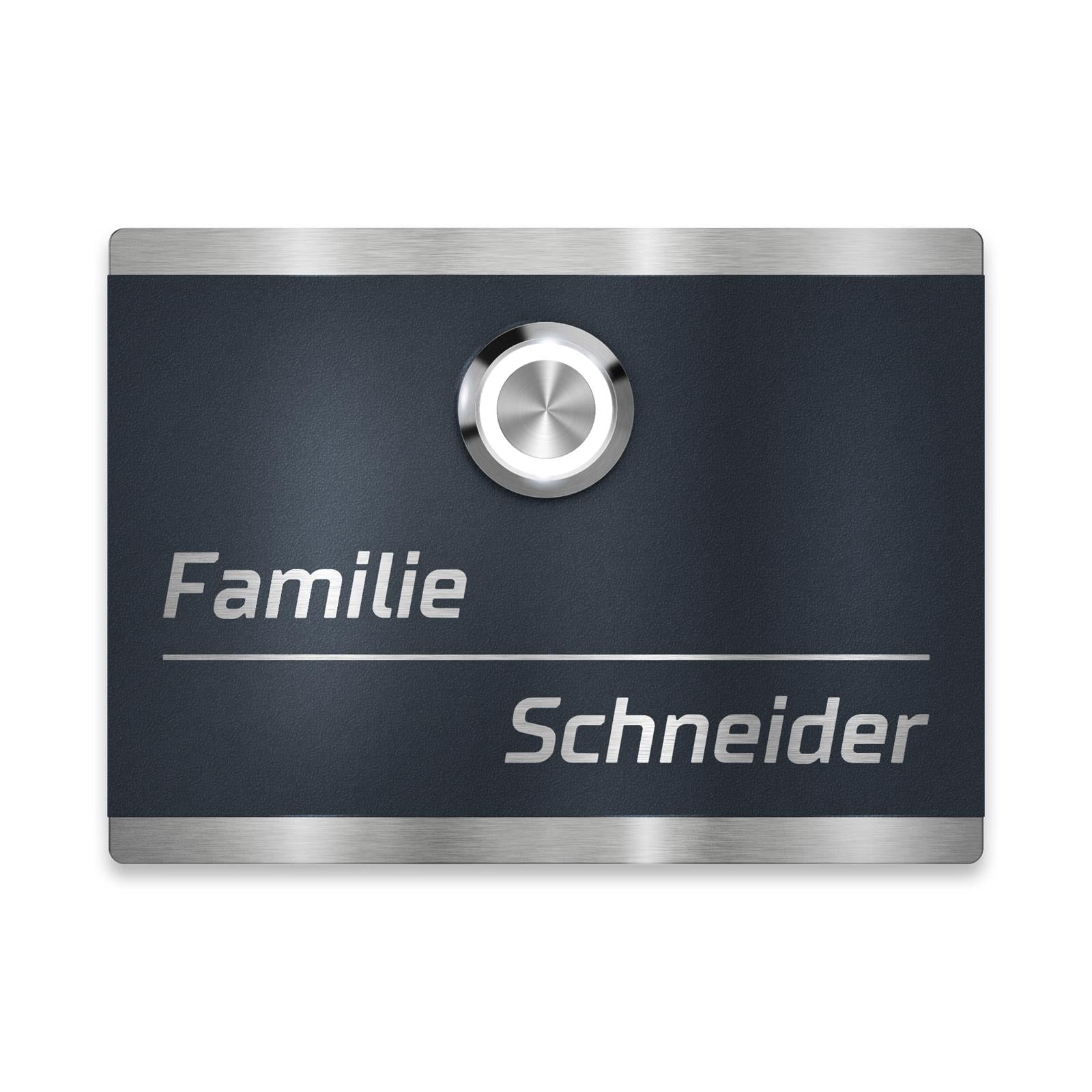 Metzler Türklingel aus Edelstahl | Klingeltaster LED optional | Heidi