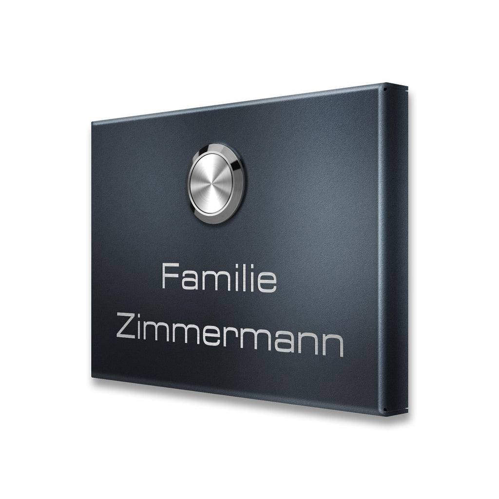 Metzler Funkklingel kabellos Edelstahl V2A | Aufputz Türklingel IP67 | 150m Reichweite | Vitus