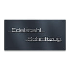 Hausnummernschild mit Schriftzug in Anthrazit RAL7016