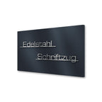 Hausnummernschild mit Schriftzug in Anthrazit RAL7016