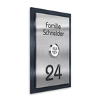 Metzler Klingelschild Anthrazit Edelstahl Gravur + LED-Taster | Decker XL